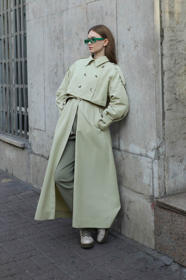 İkili Trençkot Avokado - 7