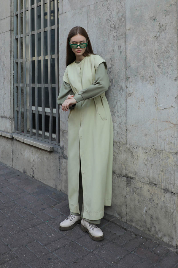 İkili Trençkot Avokado - 3