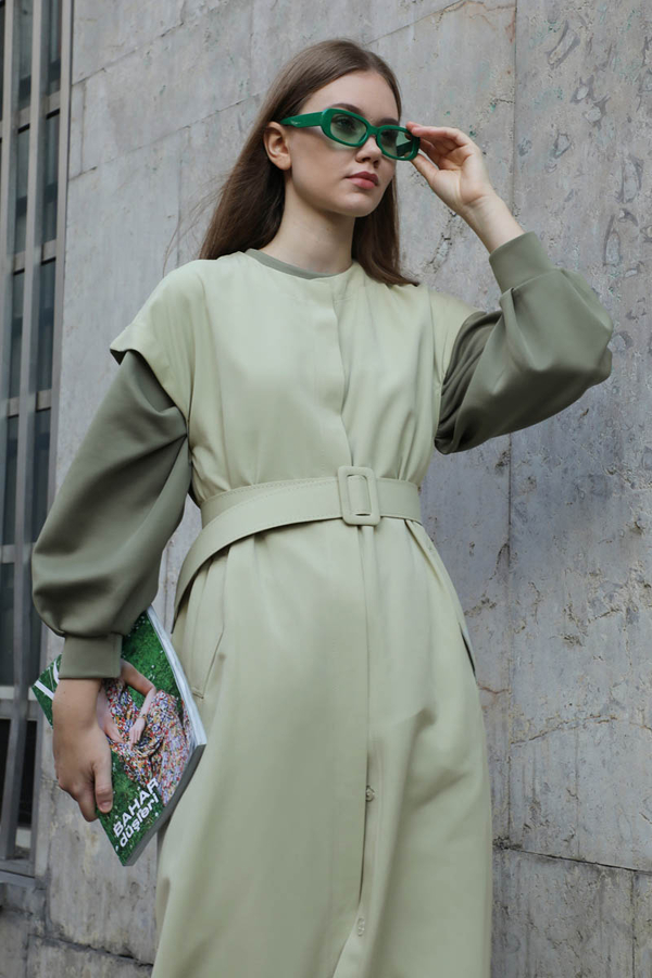 İkili Trençkot Avokado - 5