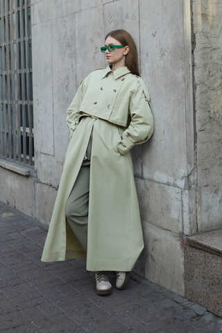 İkili Trençkot Avokado - 7