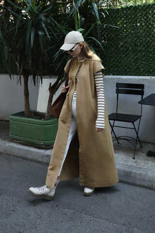 İkili Trençkot Camel - 2