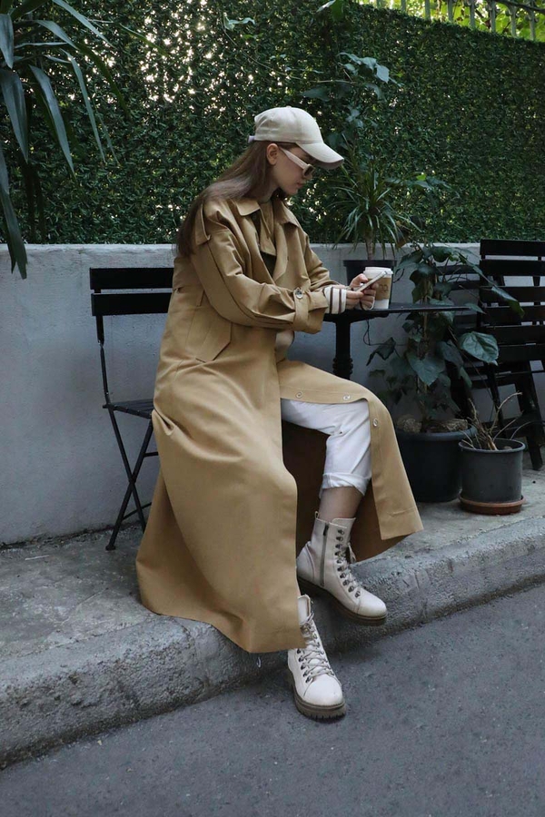 İkili Trençkot Camel - 7