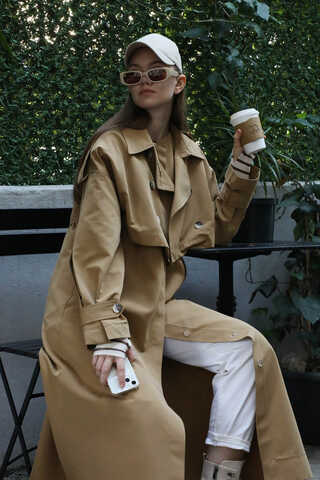 İkili Trençkot Camel - 1