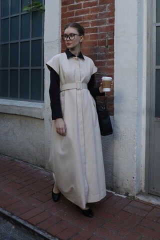 İkili Trençkot Krem - 2