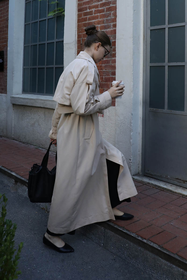 İkili Trençkot Krem - 9