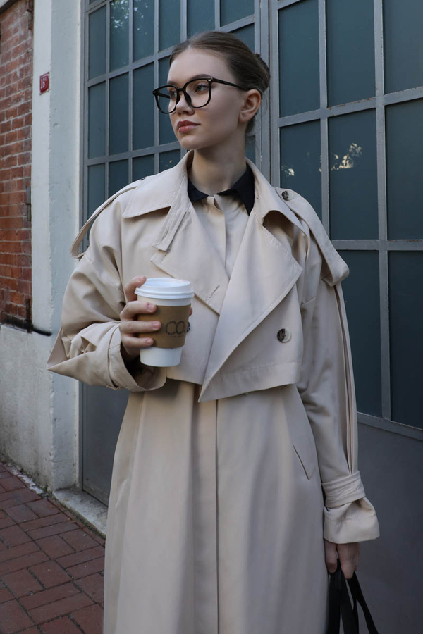 İkili Trençkot Krem - 8