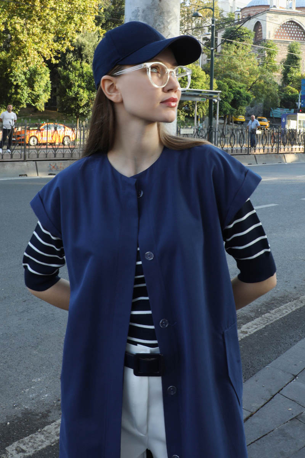 İkili Trençkot Lacivert - 2