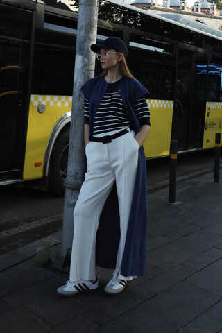 İkili Trençkot Lacivert - 3