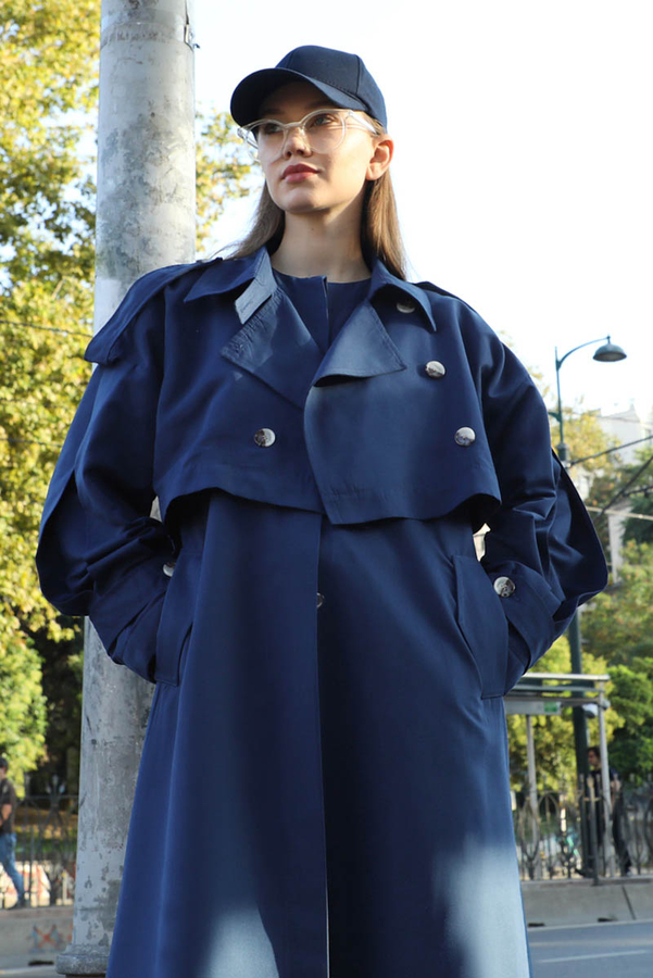 İkili Trençkot Lacivert - 8