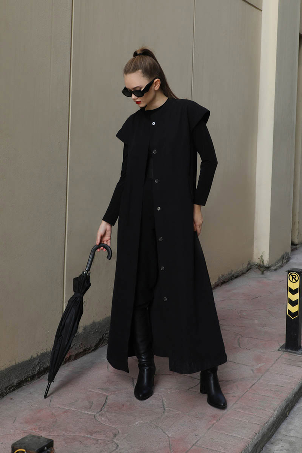 İkili Trençkot Siyah - 2