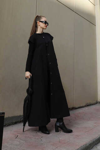 İkili Trençkot Siyah - 3