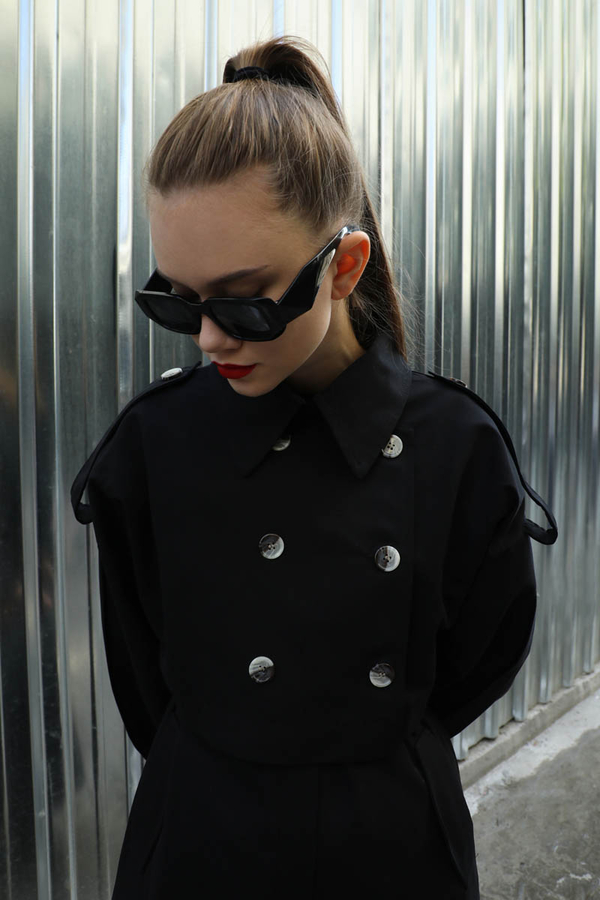 İkili Trençkot Siyah - 10