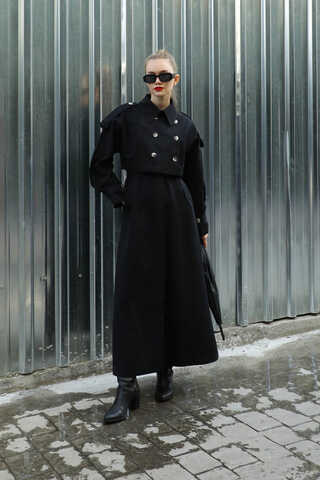 İkili Trençkot Siyah - 12