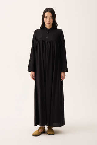 İmge Keten Elbise Siyah - 6