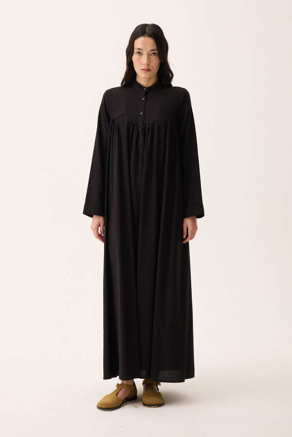 İmge Keten Elbise Siyah - 6