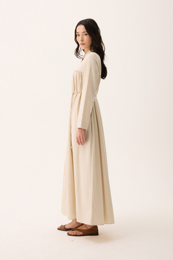 İmge Keten Elbise Taş - 3