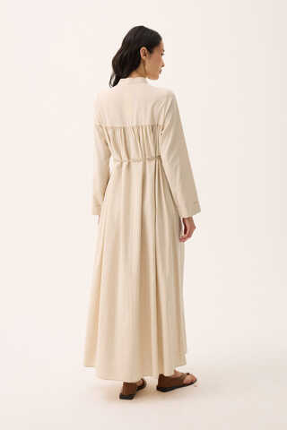 İmge Keten Elbise Taş - 15