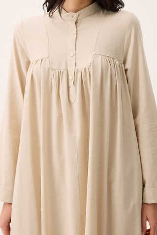 İmge Keten Elbise Taş - 10