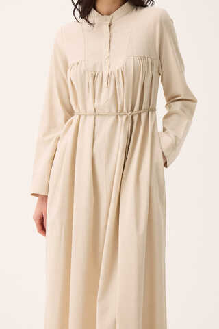 İmge Keten Elbise Taş - 4