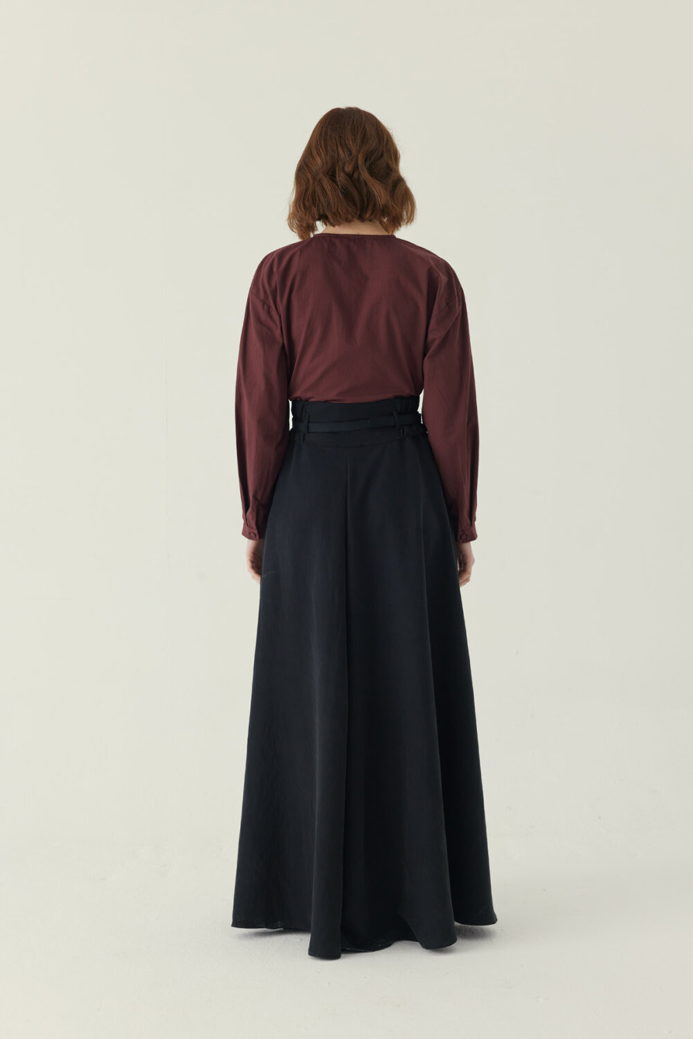 İnce Kemerli Modal Etek Siyah - 2