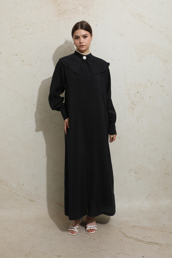 İncili Elbise Siyah - 2