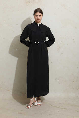 İncili Elbise Siyah - 3