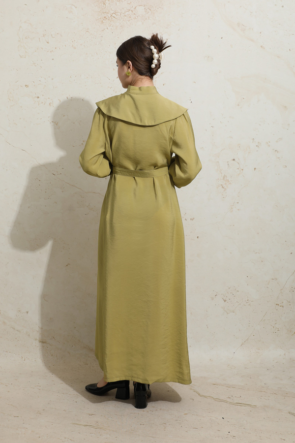 İncili Elbise Yağ Yeşili - 7