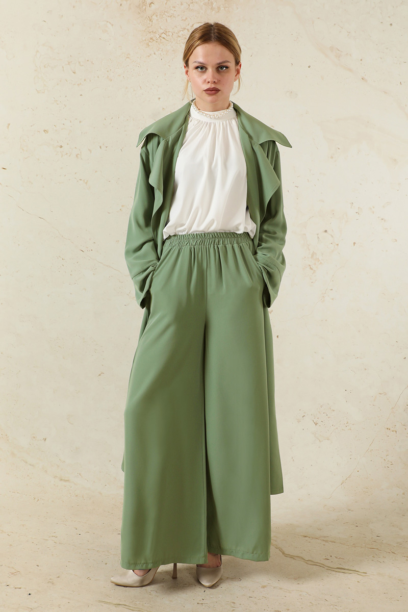 Medine İpeği Ceket Takım Haki