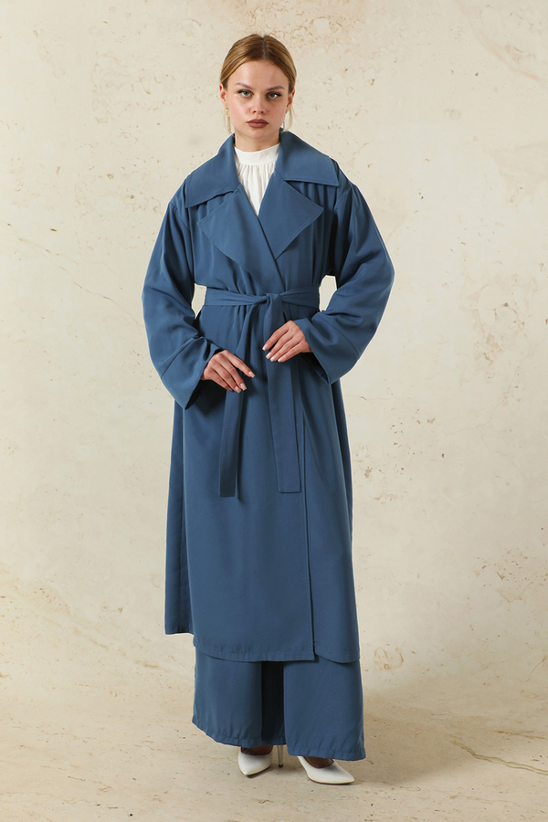 Medine İpeği Ceket Takım Lacivert - 1