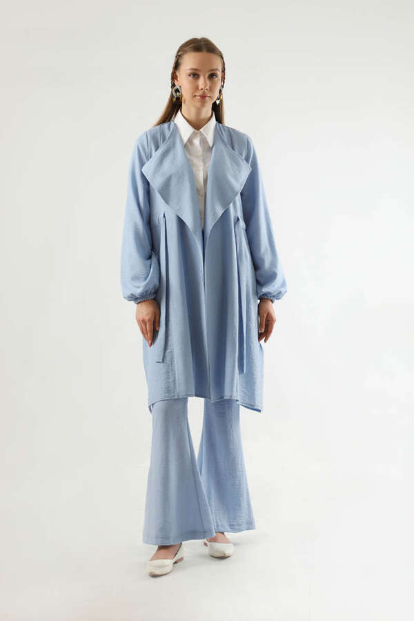 İspanyol Paça Kimono Takım Bebe Mavisi - 1