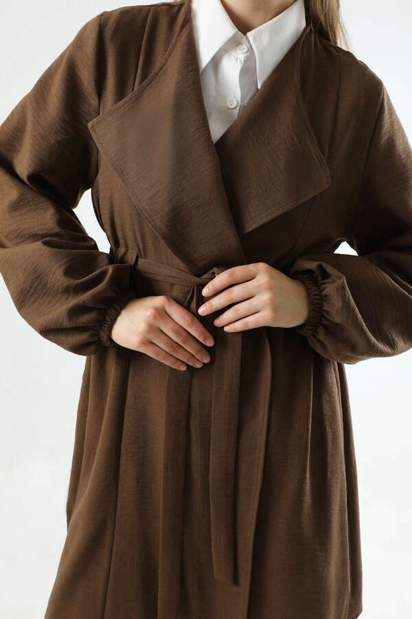 İspanyol Paça Kimono Takım Kahve - 4