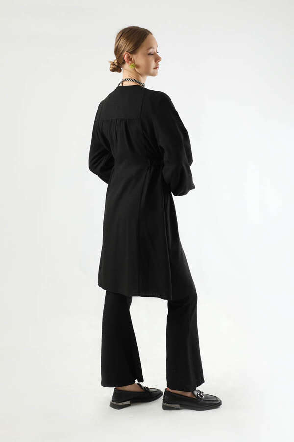 İspanyol Paça Kimono Takım Siyah - 5
