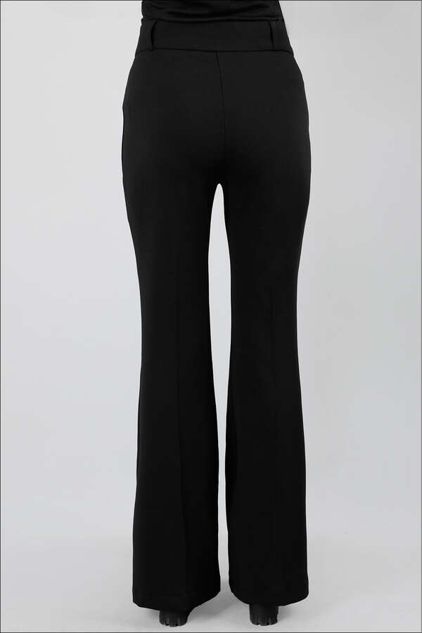 İspanyol Paça Pantolon Siyah - 3