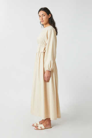 İynem Keten Elbise Taş - 13