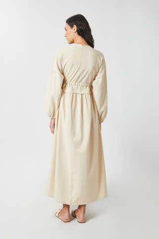 İynem Keten Elbise Taş - 15