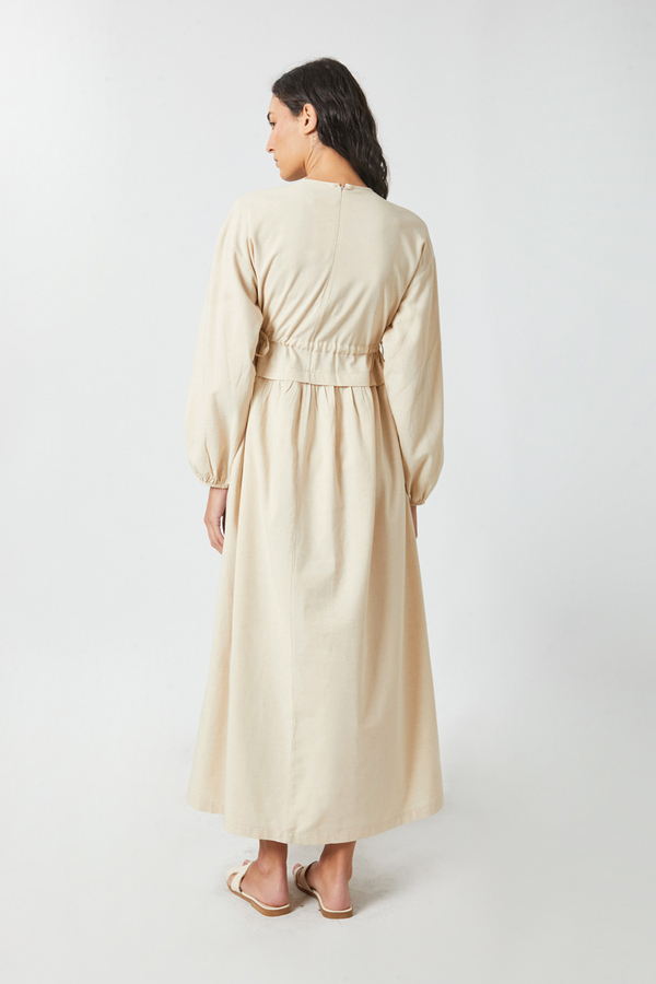 İynem Keten Elbise Taş - 15