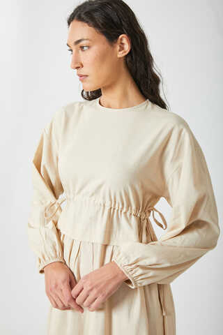 İynem Keten Elbise Taş - 4