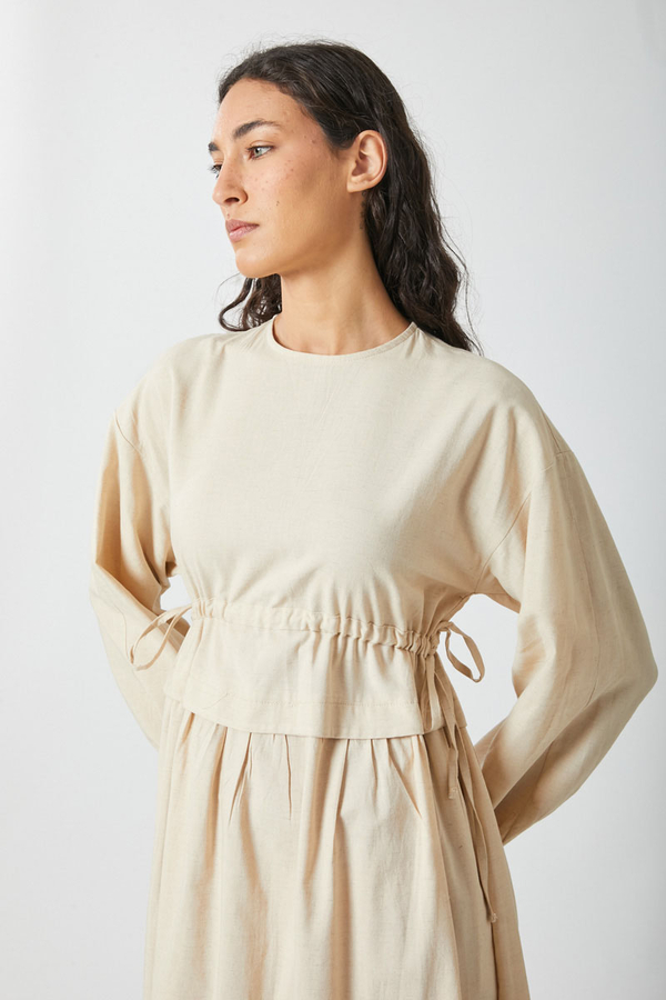 İynem Keten Elbise Taş - 6