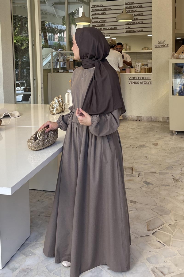 Iynem Linen Dress Vizon - 3