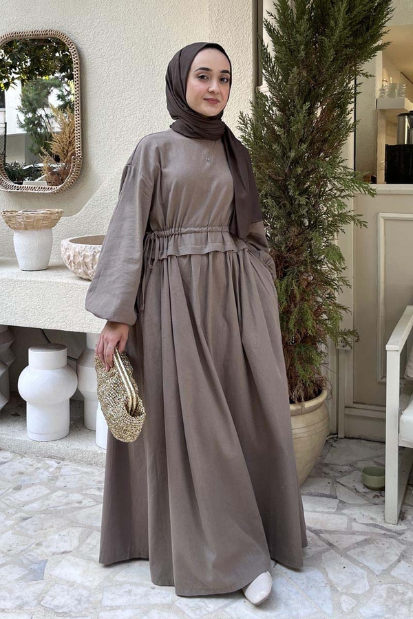 Iynem Linen Dress Vizon - 1