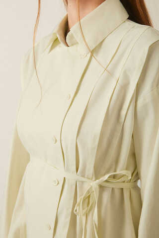 Jacket Collar Skirt Set Butter Yellow - 12