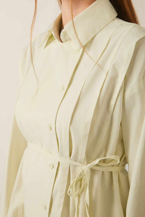 Jacket Collar Skirt Set Butter Yellow - 12