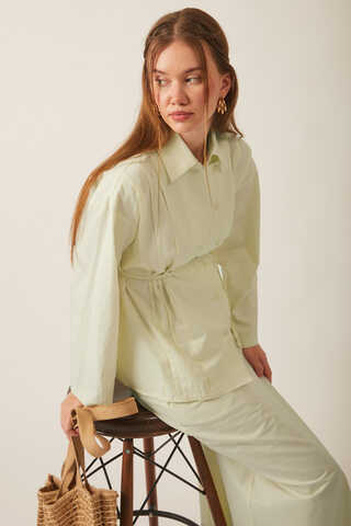 Jacket Collar Skirt Set Butter Yellow - 16