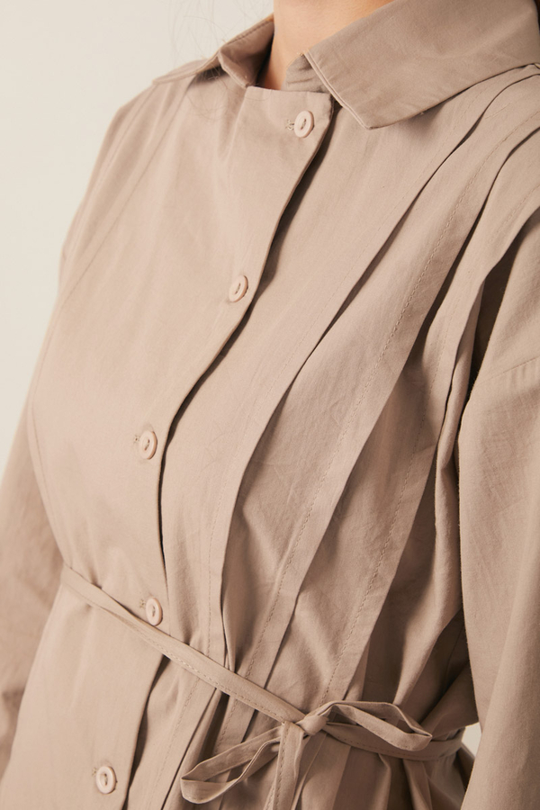 Jacket Collar Skirt Set Light Camel - 5