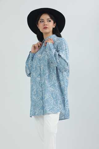 Jacquard Shirt Blue - 3