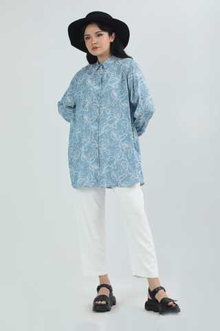 Jacquard Shirt Blue - 5