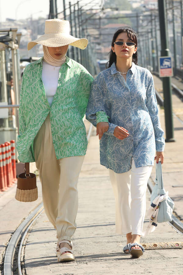 Jacquard Shirt Blue - 2