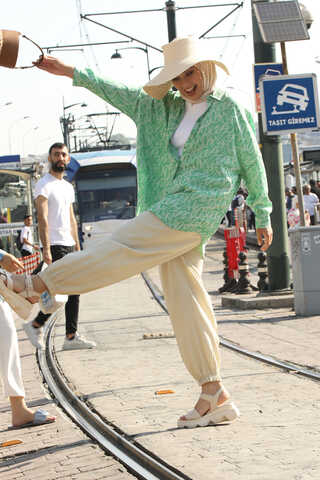 Jacquard Shirt Green - 1