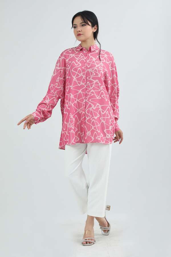 Jacquard Shirt Pink - 2