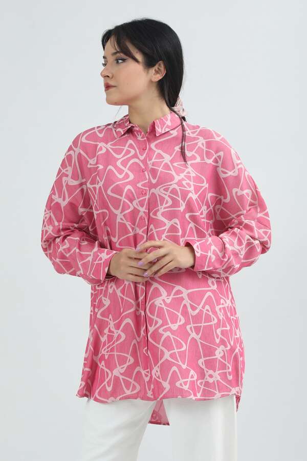 Jacquard Shirt Pink - 3
